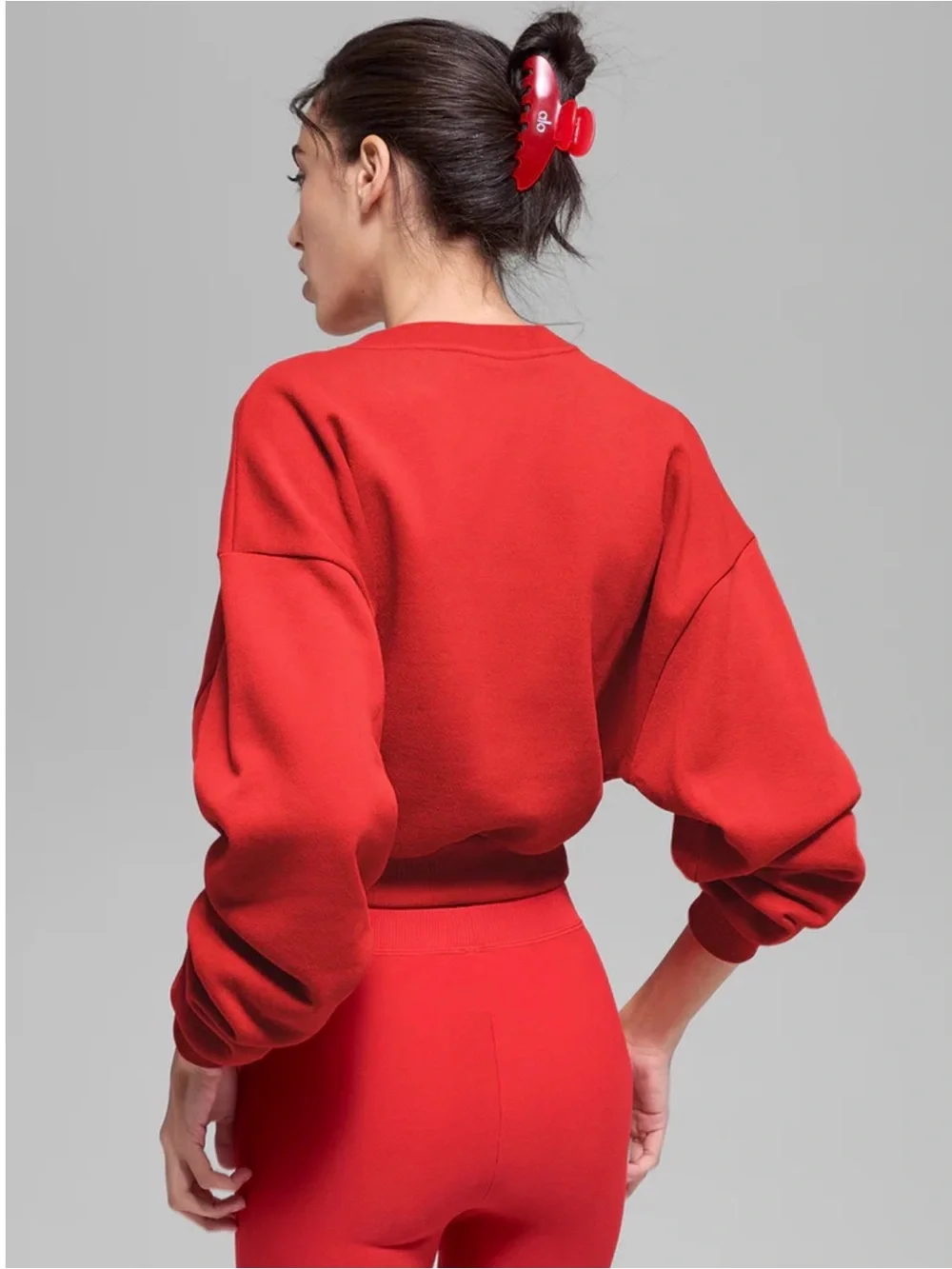 ALO Yoga Red Crewneck Sweatshirt